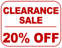 20% Off Clearance Sale Sign