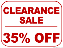 35% Off Clearance Sale Sign