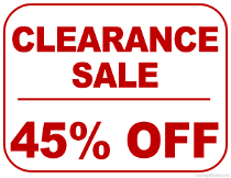 45% Off Clearance Sale Sign