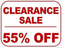 55% Off Clearance Sale Sign