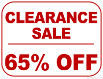 65% Off Clearance Sale Sign