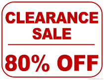 80% Off Clearance Sale Sign