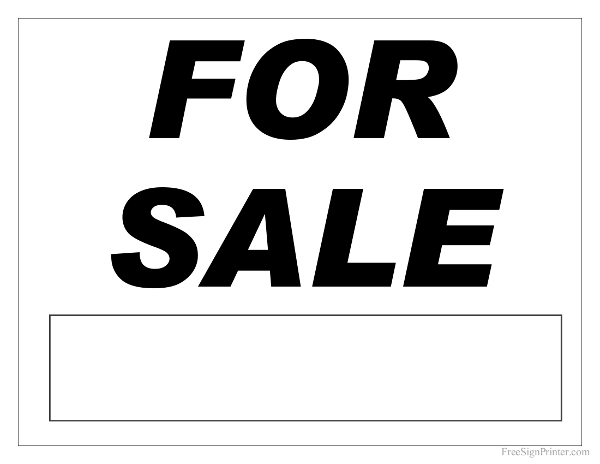 For Sale Sign Printable For Sale Sign