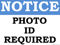 Photo I.D. Required Sign