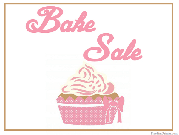 Printable Bake Sale Sign