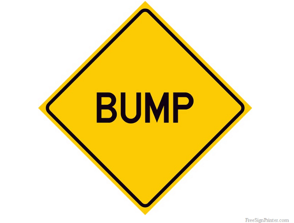 Printable Bump in Road Sign