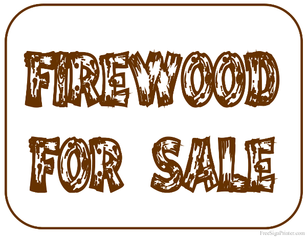 Printable Firewood for Sale Sign