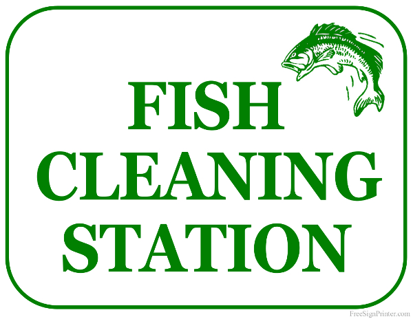Printable Fish Cleaning Station Sign