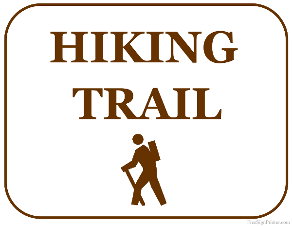 Printable Hiking Trail Sign