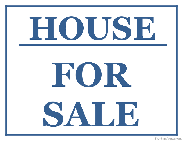 Printable House for Sale Sign