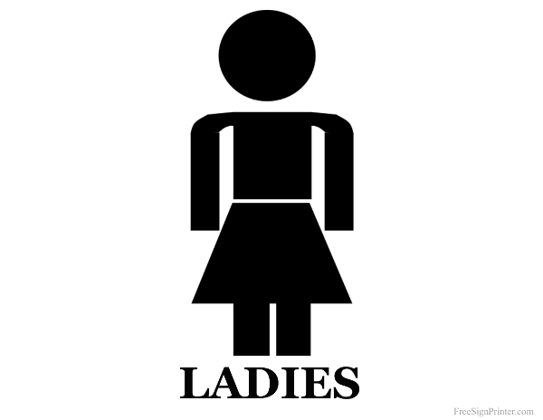 Printable Ladies Restroom Sign