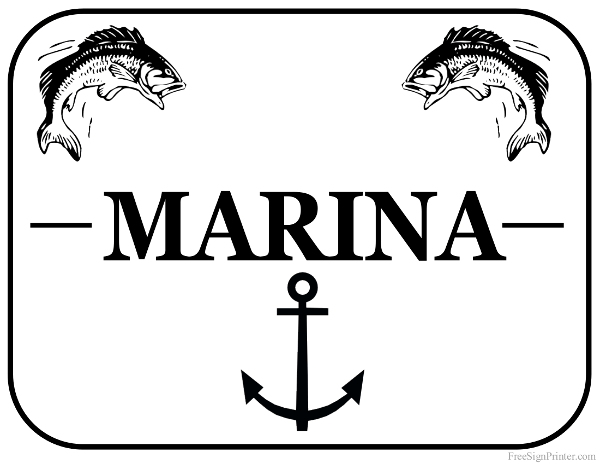 Printable Marina Sign