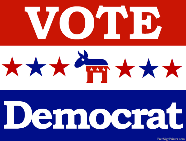 Printable Vote Democrat Sign