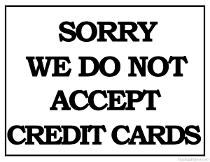 Printable Payment Policy Signs - Free Payment Signs