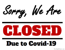 Coronavirus We are Closed Sign