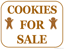 Cookies For Sale Sign