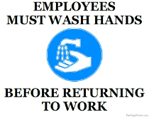 Employees Must Wash Hands