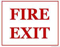 Fire Exit Sign