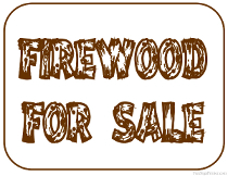 Firewood For Sale Sign