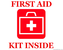 First Aid Kit Inside Sign