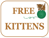Free Kittens For Sale Sign