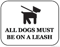 Keep Dogs on a Leash Sign