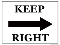 Keep Right Sign