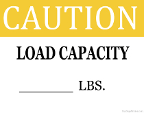 Load Capacity Sign