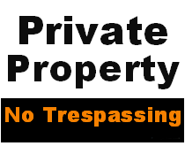 NO Trespassing Printable Sign Private Property