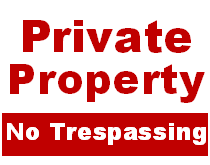 No Tresspassing Printable Sign