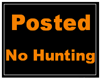 Posted No Hunting Printable Sign