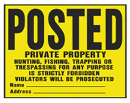 Printable Posted Private Property Sign