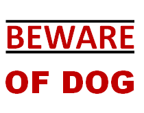 Print Beware Of Dog Sign