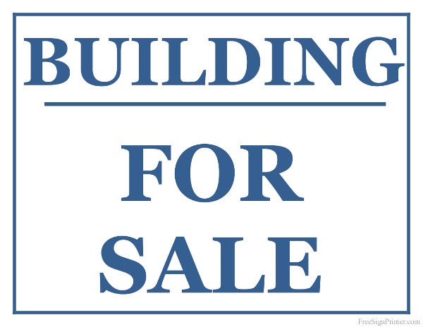 Printable Building For Sale Sign