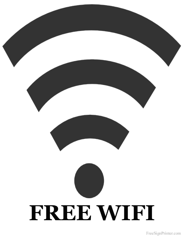Printable Free Wifi Sign