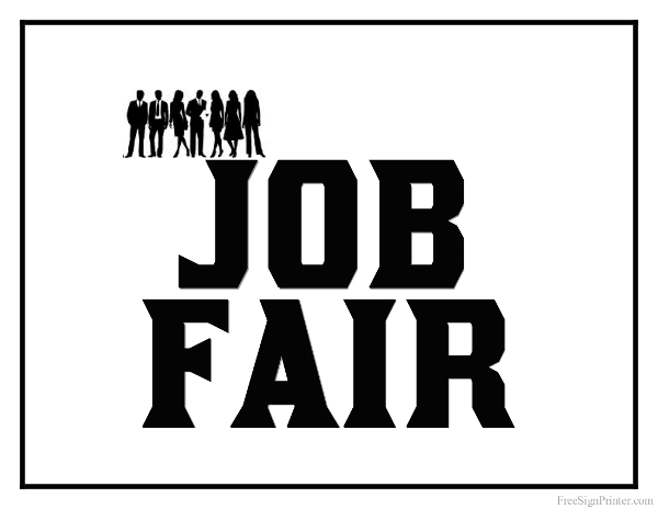Printable Job Fair Sign