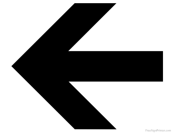 Printable Left Arrow Sign