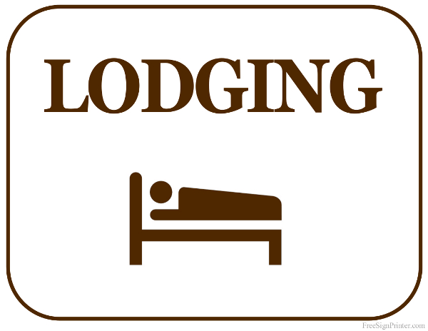 Printable Lodging Sign