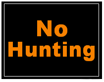 Printable Orange No Hunting Sign