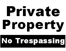 Private Property No Tresspassing Sign Print