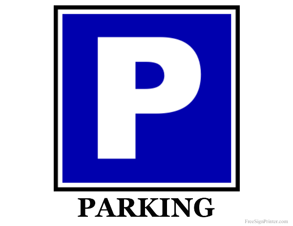 Printable Parking Sign