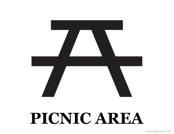 Printable Picnic Area Sign