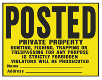 Printable Posted Private Property Sign