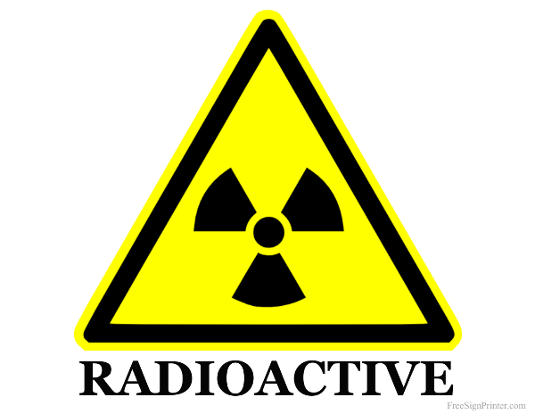 Printable Radioactive Sign