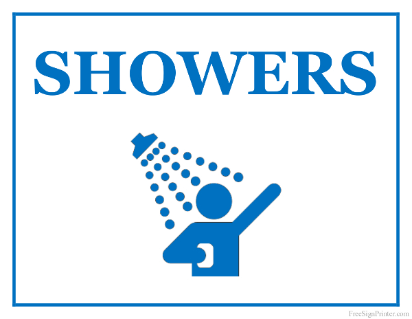 Printable Showers Sign