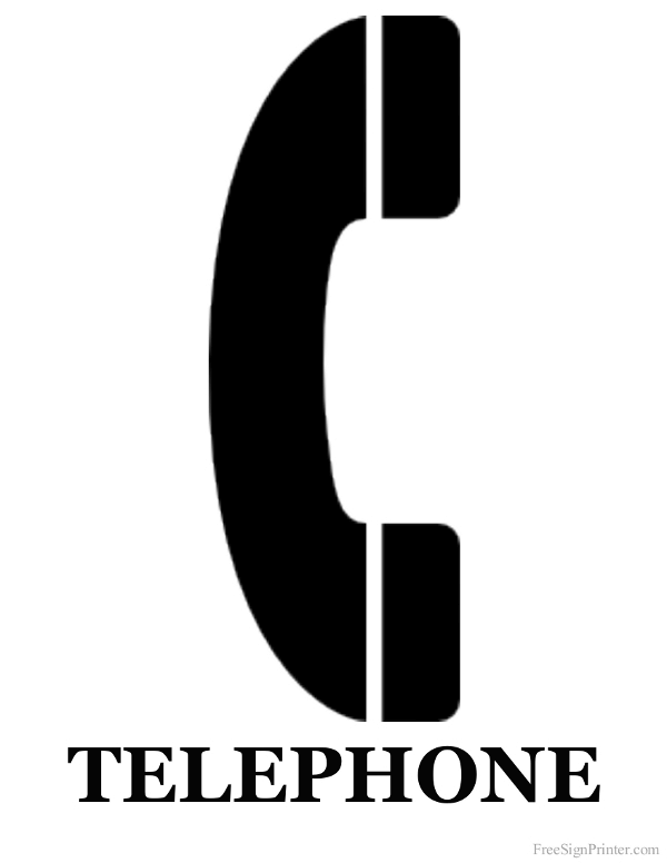 Printable Telephone Available Sign
