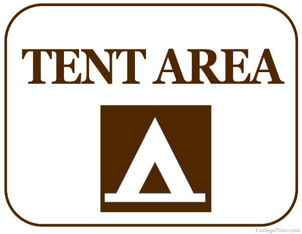 Printable Tent Area Sign