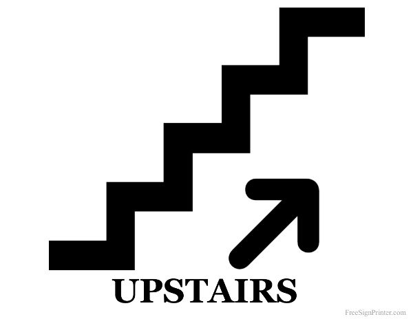 Printable Upstairs Sign