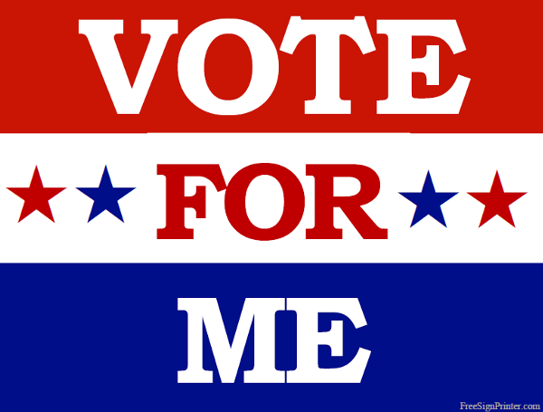 Printable Vote for Me Sign