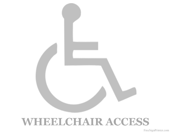 Printable Wheelchair Access Sign